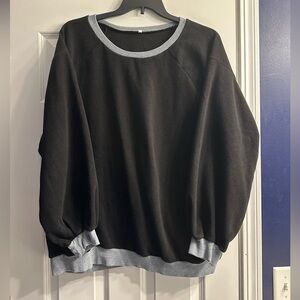 Women’s Plus Black and Gray Sweatshirt